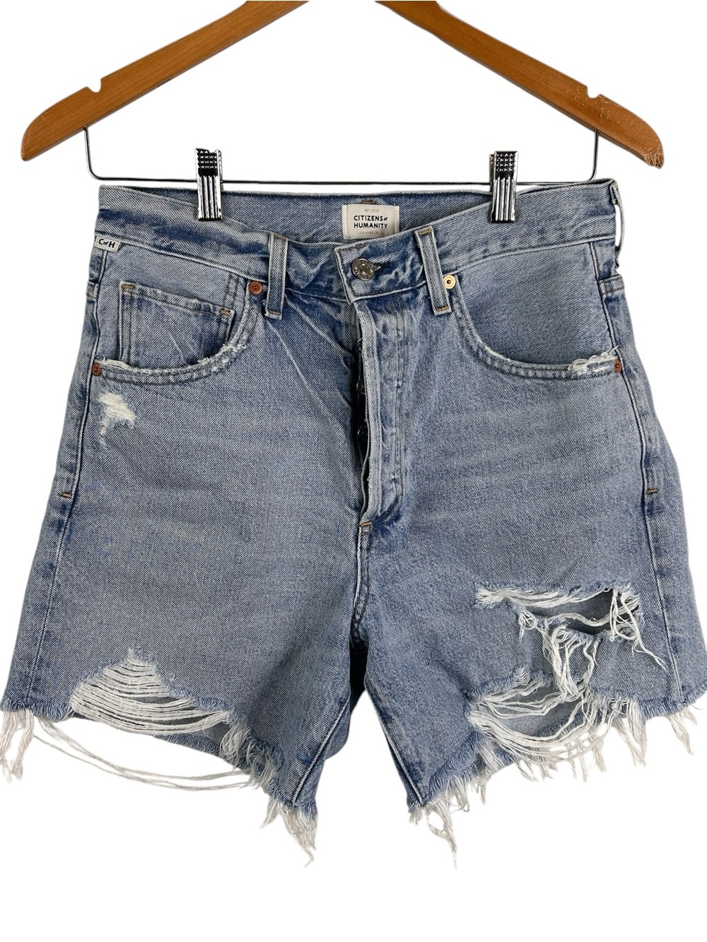 Citizens of Humanity women’s 100% Cotton Denim shorts - Light Blue
